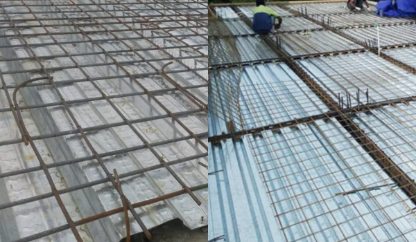 pemasangan bondek dan wiremesh untuk dak beton